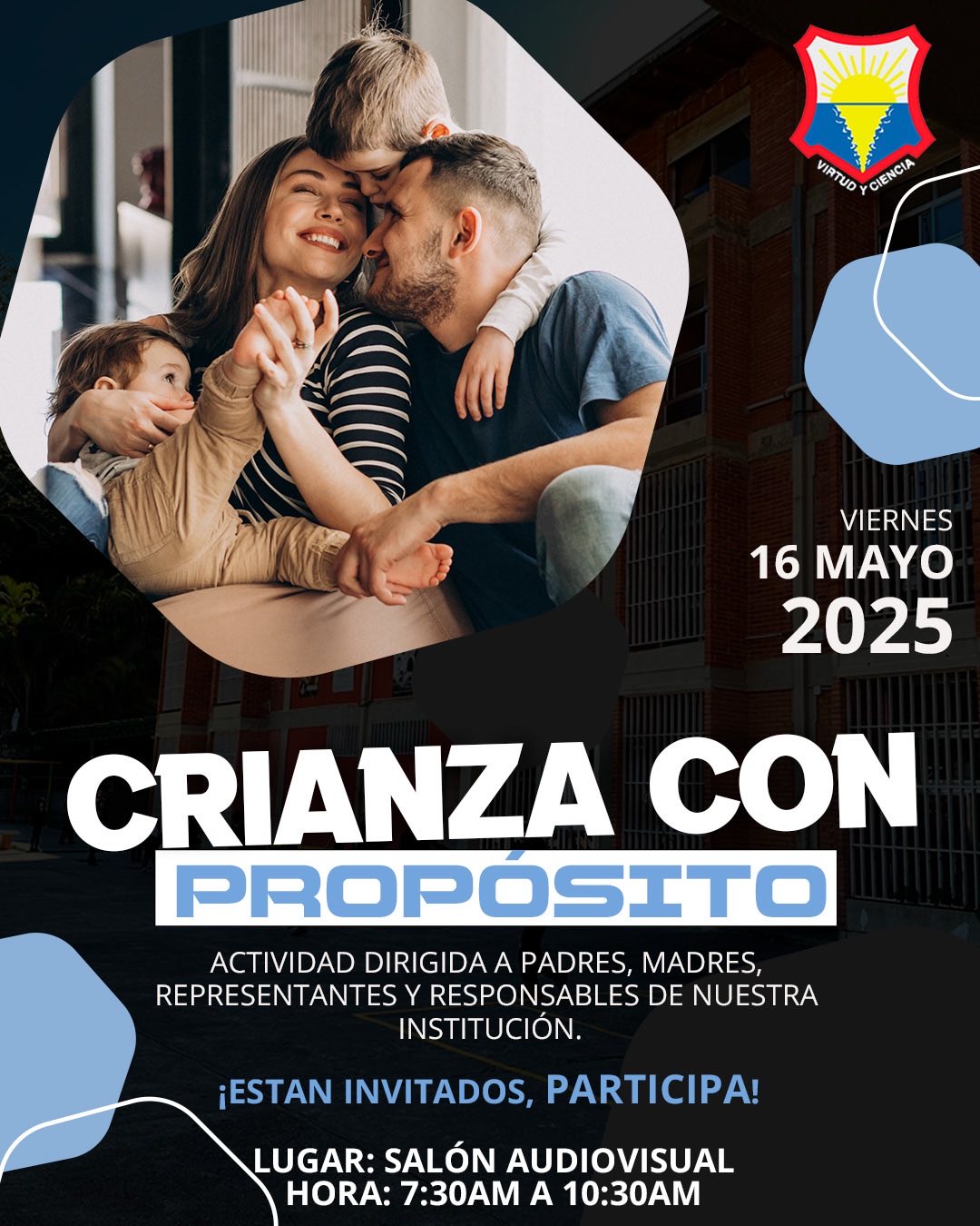 Charla «Crianza con Propósito» Mayo 16 / 2025